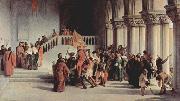 Francesco Hayez Release of Vittor Pisani from the dungeon oil on canvas